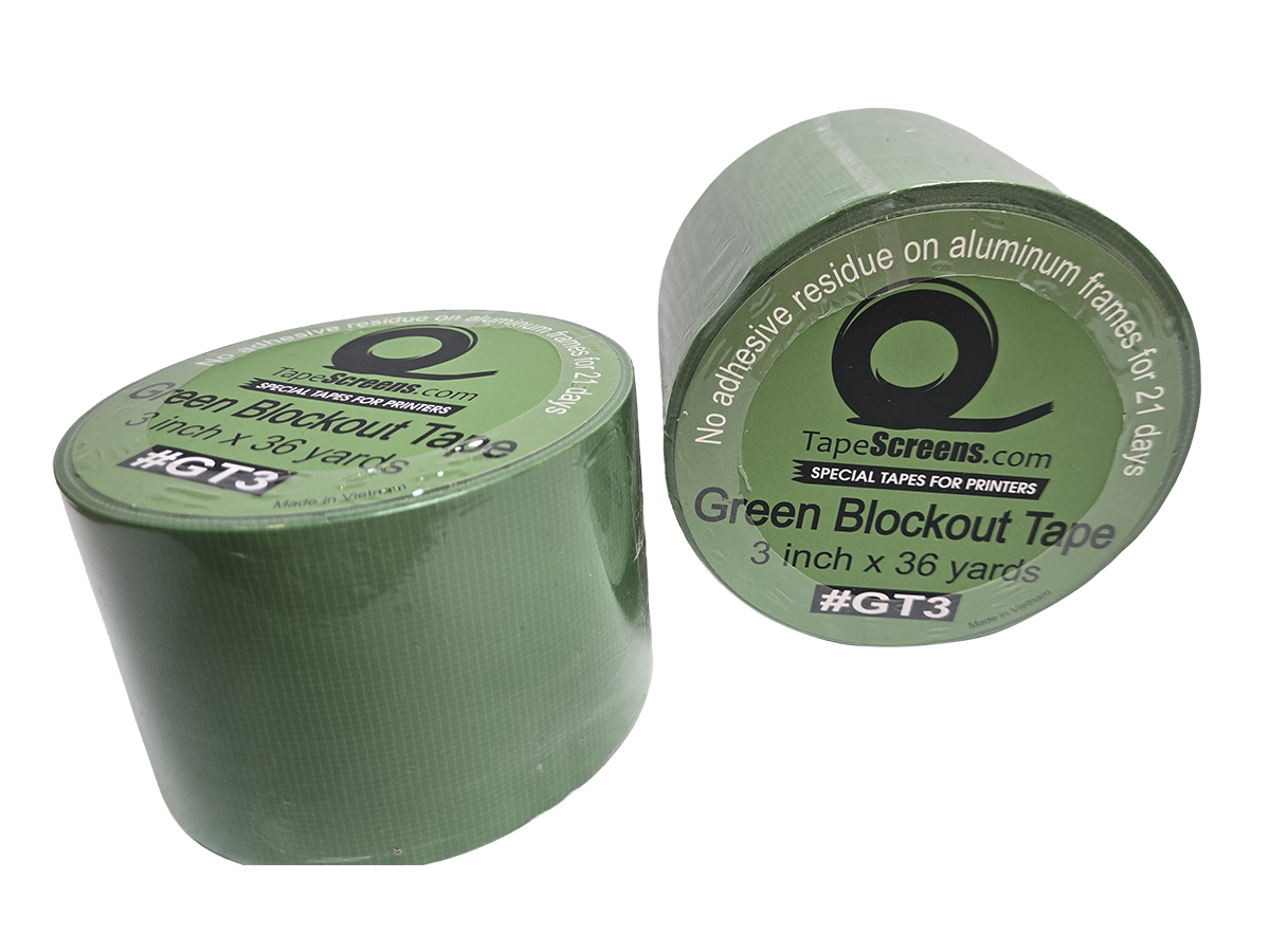Green blockout tape, case of rolls