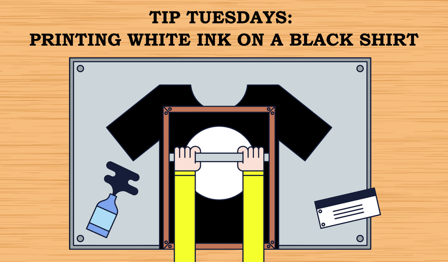 Tip Tuesday: Printing White Ink on a Black Shirt