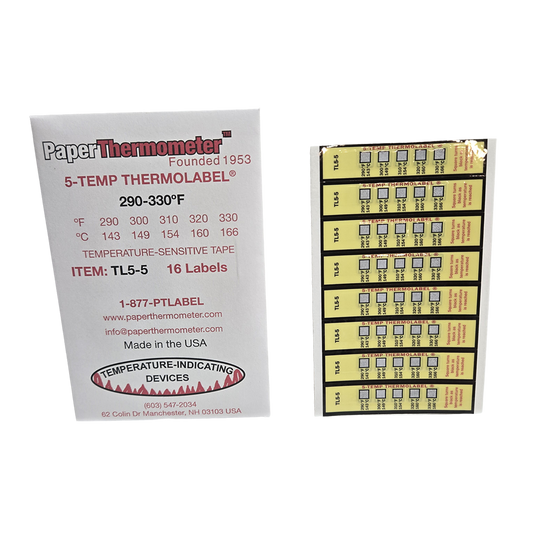 5 Temp Thermolabel 290-330 degrees