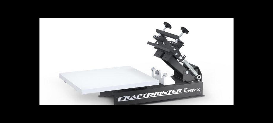 Vastex Craft Press one-color tabletop screen printing press